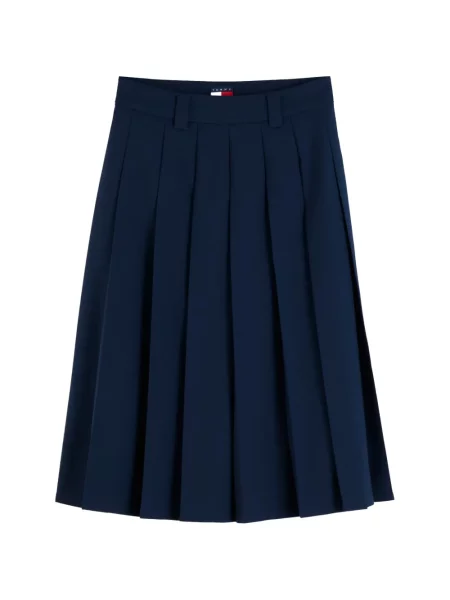 Fustă midi Tommy Hilfiger în linie A albastru
