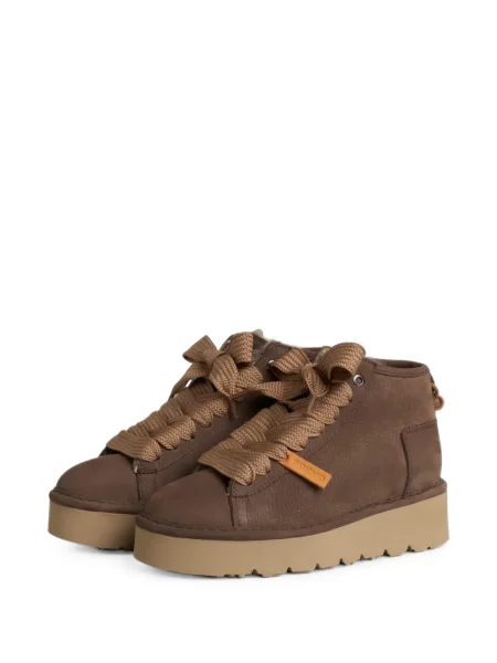 Sneakerși Panchic din piele maro