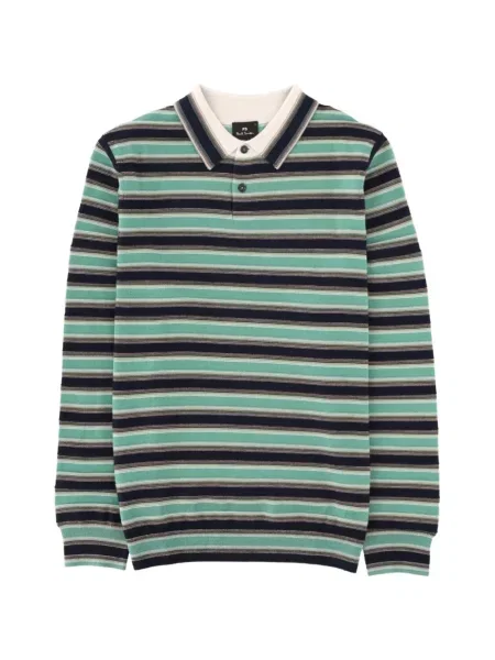 Tricou polo Paul Smith de lână verde