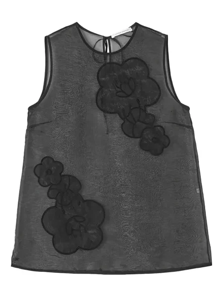 Top Cecilie Bahnsen cu model floral alb