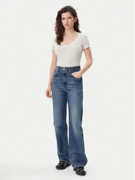 Tričko Tommy Jeans béžové
