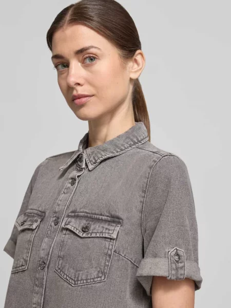 Taliowana sukienka dżinsowa z mieszanki bawełny Vero Moda