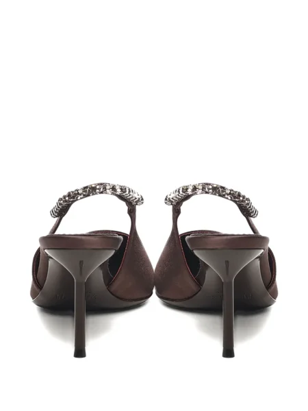 Pantofi cu toc Paris Texas slingback maro