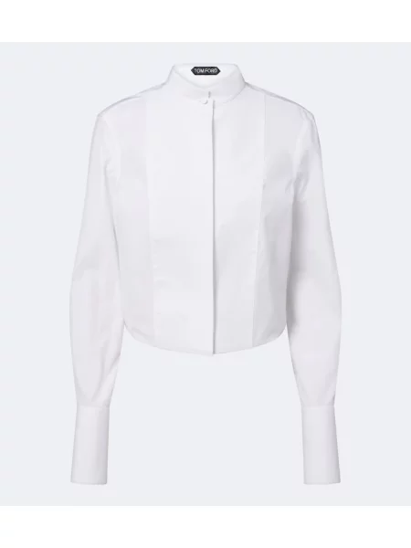 Decupat cămașă Tom Ford din poplin alb