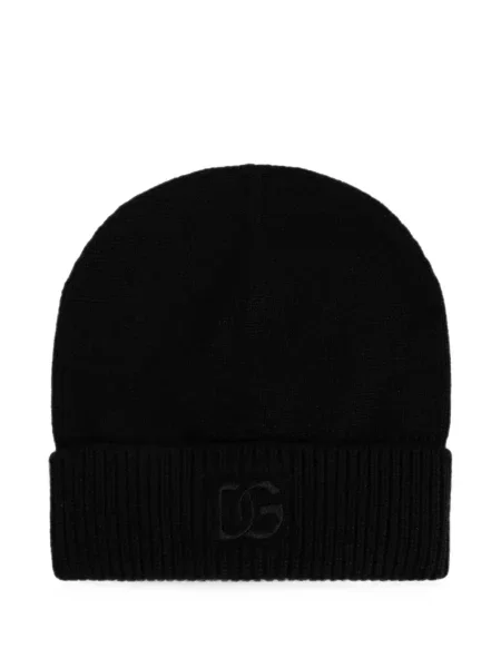 Căciulă Dolce & Gabbana cu aplicații negru