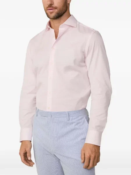 Cămașă Hackett London din poplin roz