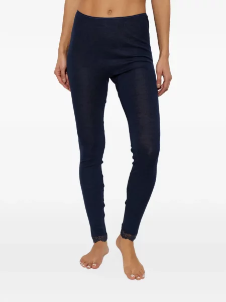 Leggings Hanro de lână albastru
