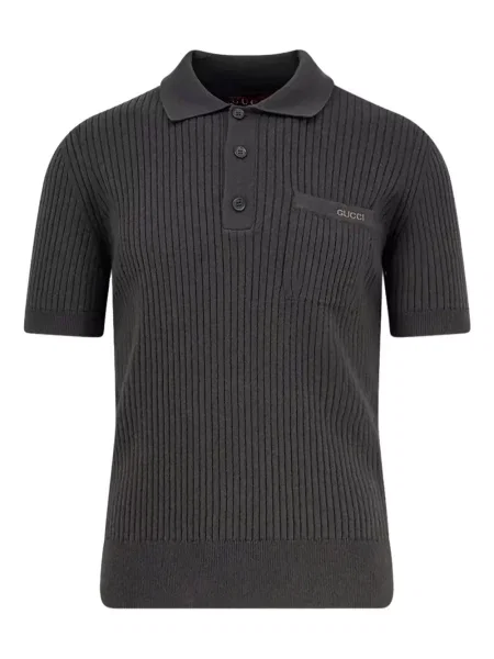 Tricou polo Gucci gri