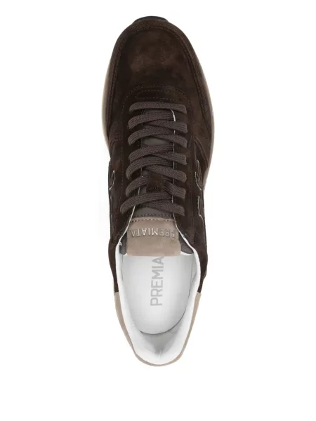 Sneakerși Premiata din piele de căprioară maro