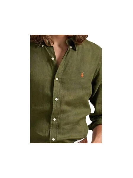 Koszula casualowa o kroju regular fit z czystego lnu Polo Ralph Lauren zielona