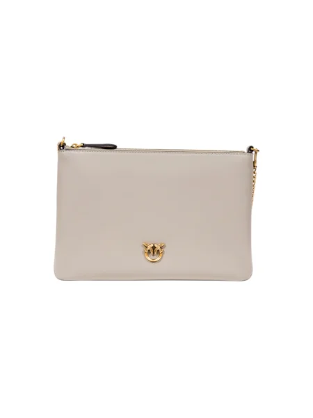 Torebka na łańcuszku Pinko skórzana szara