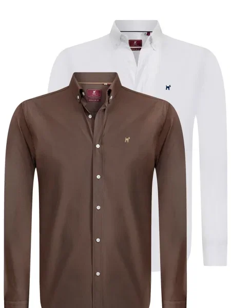 Williot Košulja smeđa bijela