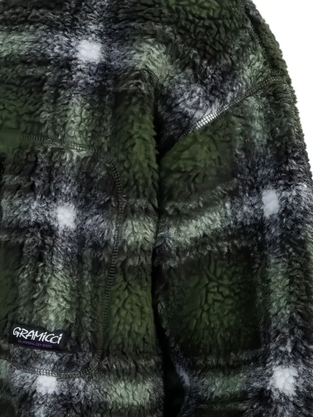 Geacă Gramicci din fleece în carouri verde