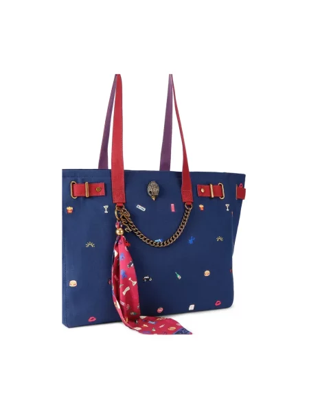 Kurt Geiger London torebka tote SLOANE niebieska