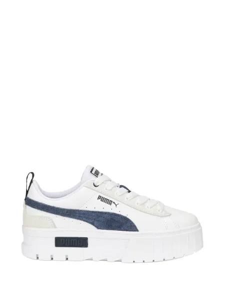 Sneakerși Puma Platform din piele cu platformă alb