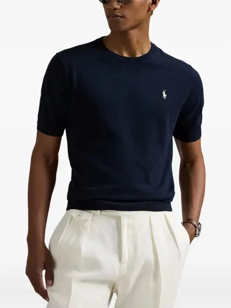 Șapcă Polo Ralph Lauren din fleece cu dungi cu volane albastru