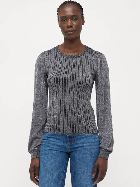 Vero Moda Tall Pulover VMTALIA pegasto / srebrna črna
