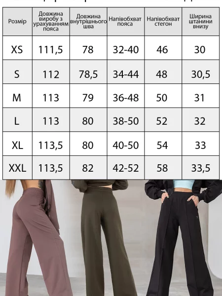 Брюки палаццо Totalfit коричневые