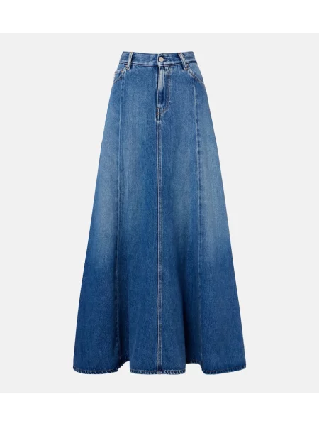 Fustă din denim Ag Jeans albastru