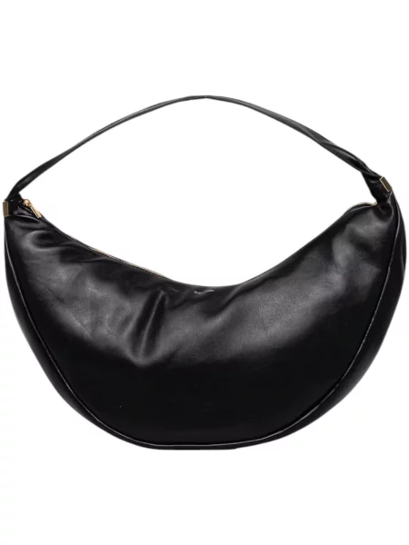 Calvin Klein Torbica Pinched Soft Crescent Lg crna