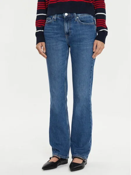 Tommy Jeans Blugi Maddie Straight Fit albastru