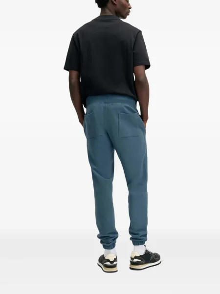 Pantaloni Allsaints cu broderie albastru