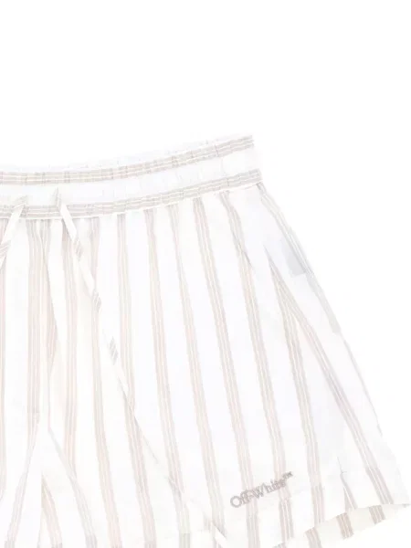 Pantaloni scurți Off-white cu dungi alb