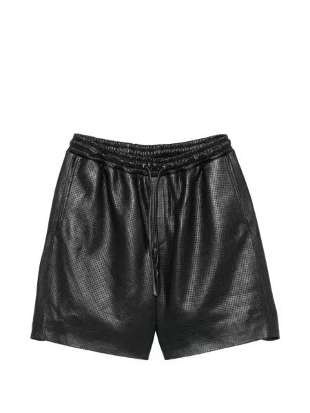 Pantaloni scurți Arma din piele negru