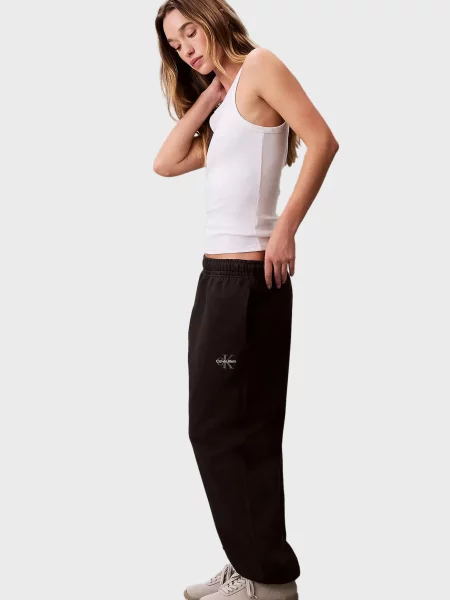 Махровые спортивные штаны Calvin Klein Jeans черные