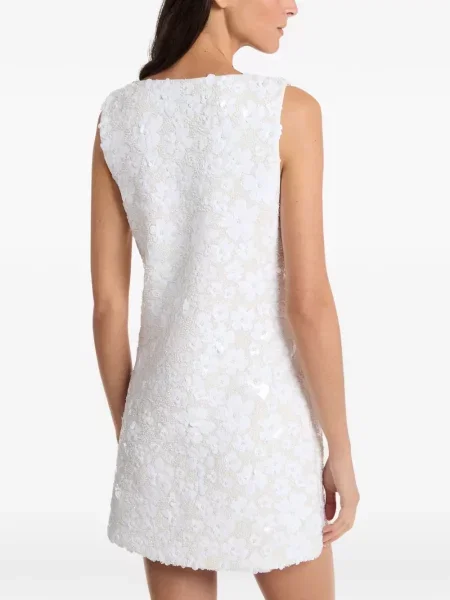 Rochie Michael Kors cu paiete cu model floral alb