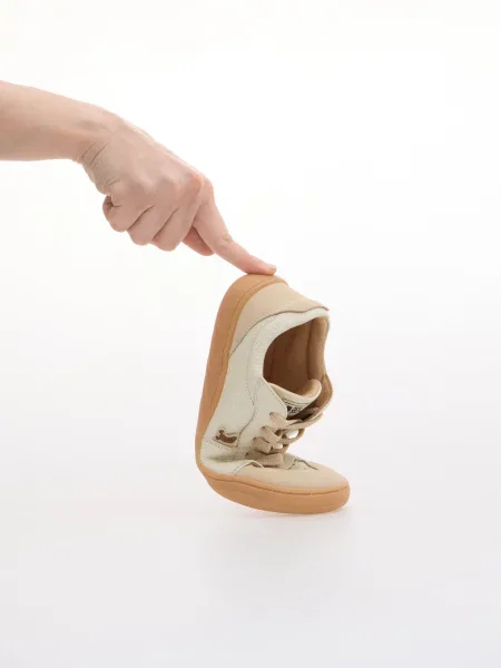 Шкіряні Дитячі Кросівки повсякденні OSIK Barefoot Chewie Cream Junior бежевий
