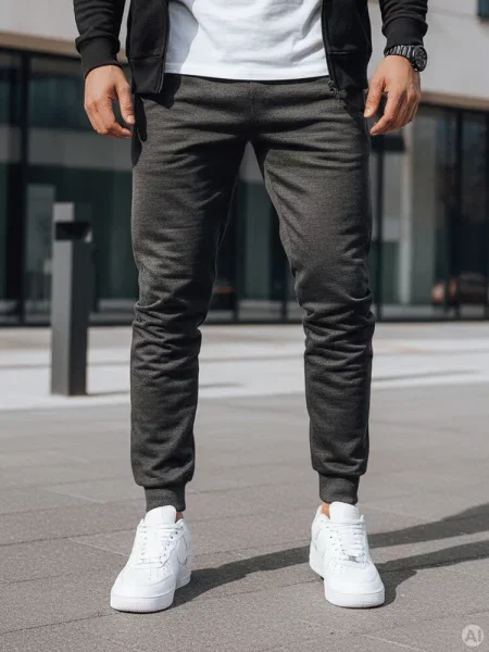 Spodnie dresowe joggery ciemnoszare Dstreet