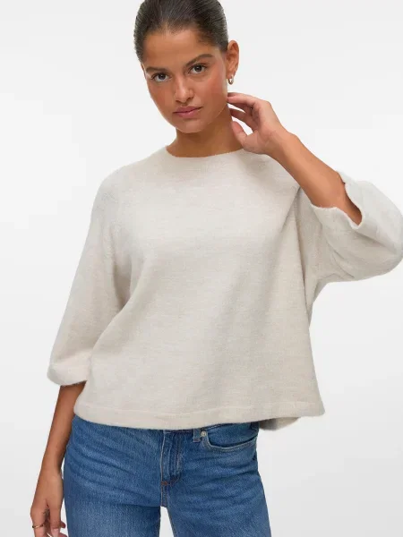VERO MODA Pulover VMLefile ecru
