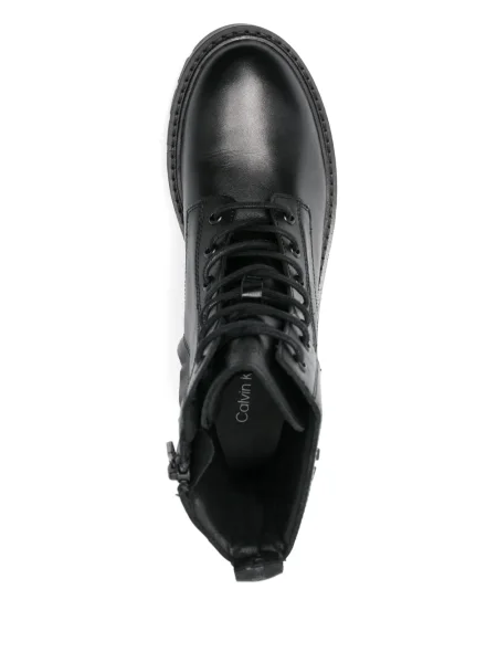 Botine Calvin Klein Jeans din piele negru