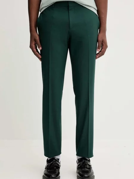 Kalhoty s příměsí vlny HUGO zelená