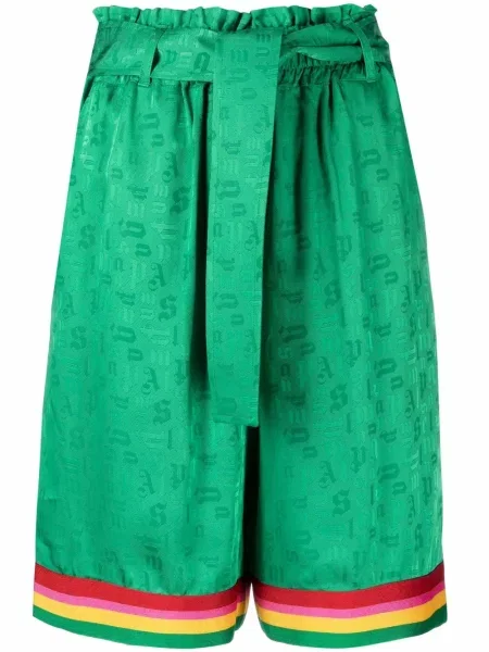 Pantaloni scurți Palm Angels cu imagine verde