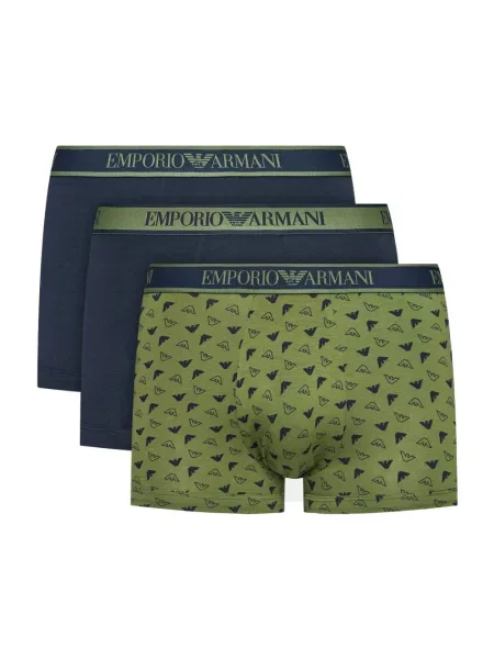 Majtki Emporio Armani Underwear ze stretchu z logo zielone