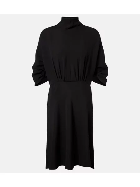 Rochie midi The Row de mătase până la genunchi de costum negru