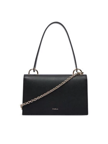 Furla crossbody torbica usnjena Amelia M Crossbody črna