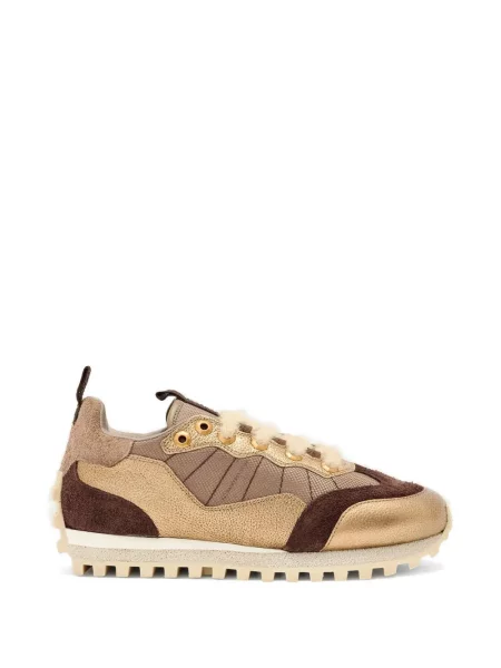 Sneakerși Allsaints cu șireturi din dantelă maro
