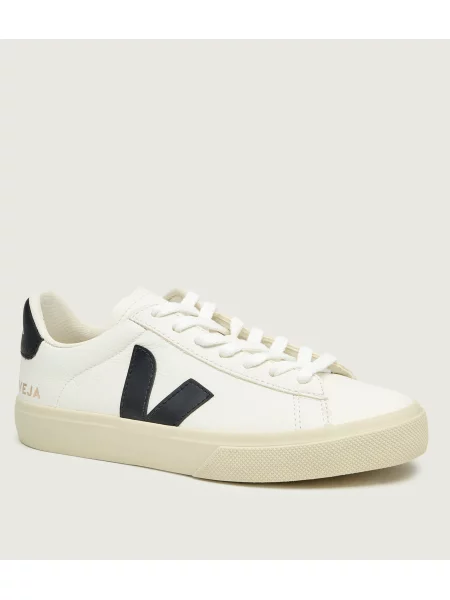 Női cipők VEJA Campo Leather extra white/black. Méret: 40 EU fehér