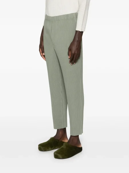 Plisované kalhoty Homme Plissé Issey Miyake zelené