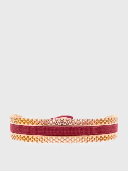 Браслет Les Interchangeables в сеточку бордовый