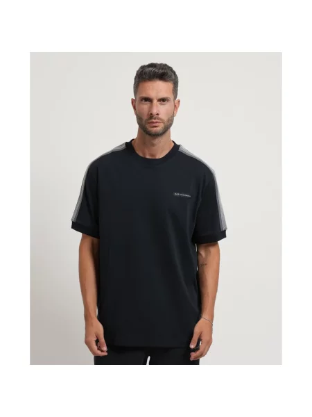 Koszulka Emporio Armani z logo niebieska