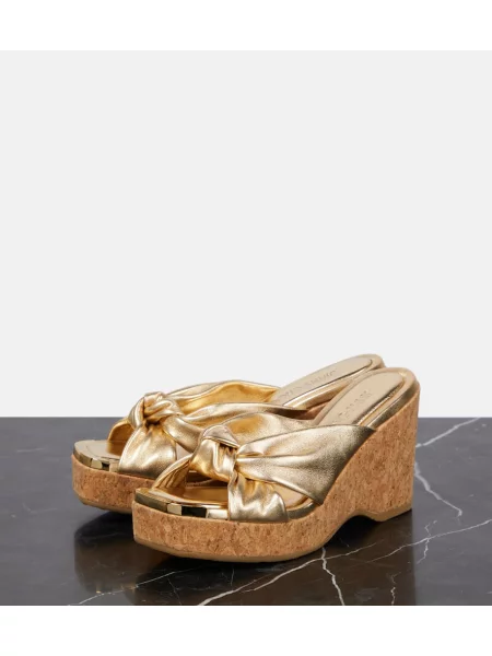 Usnjene sandali Jimmy Choo s polno peto