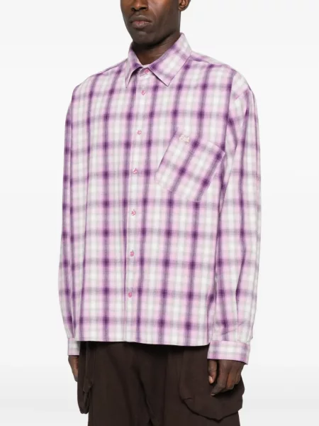 Kostkovaná košile Erl fialová