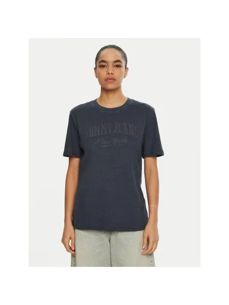 Tommy Jeans T-shirt Varsity tamnoplava
