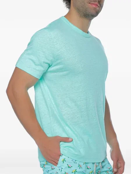 Tricou Mc2 Saint Barth cu decolteu rotund albastru