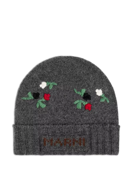 Căciulă Marni cu model floral gri