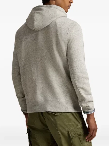 Ριγέ polo Polo Ralph Lauren με κουκούλα με αυτόγραφο λευκό